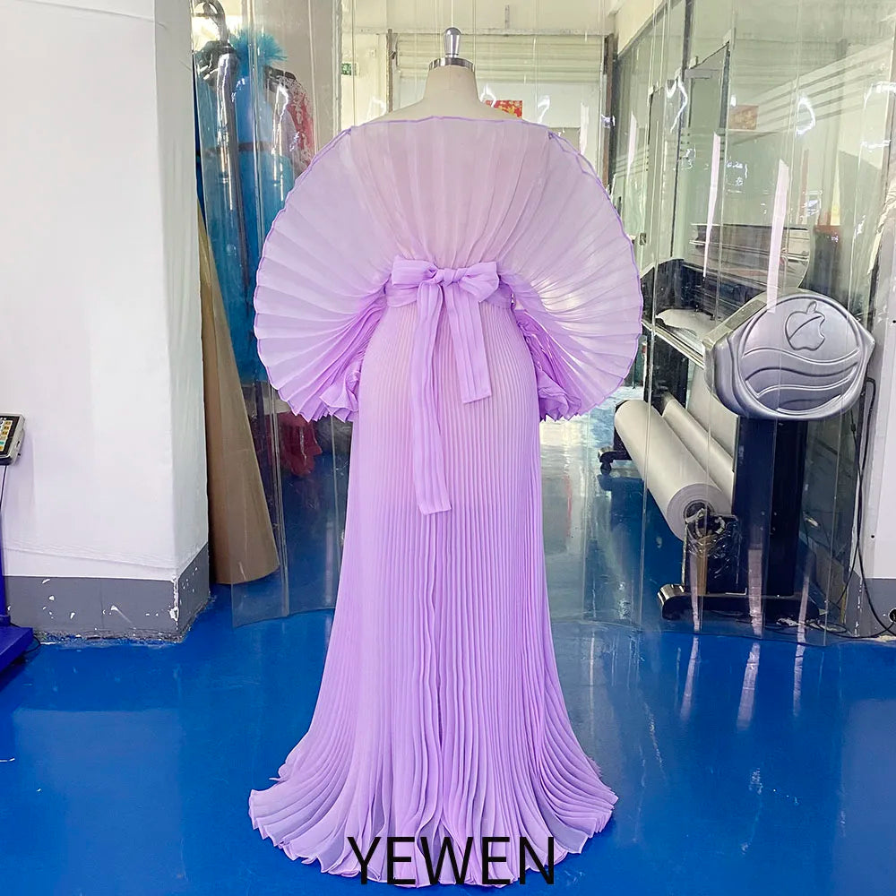 Fashion Organza Pleated Maternity Dress for PhotoShoot